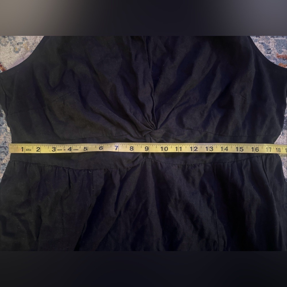 NWT Ava & Viv Women's Halter Neck A-Line Linen Black Dress Size XXL - Picture 13 of 15